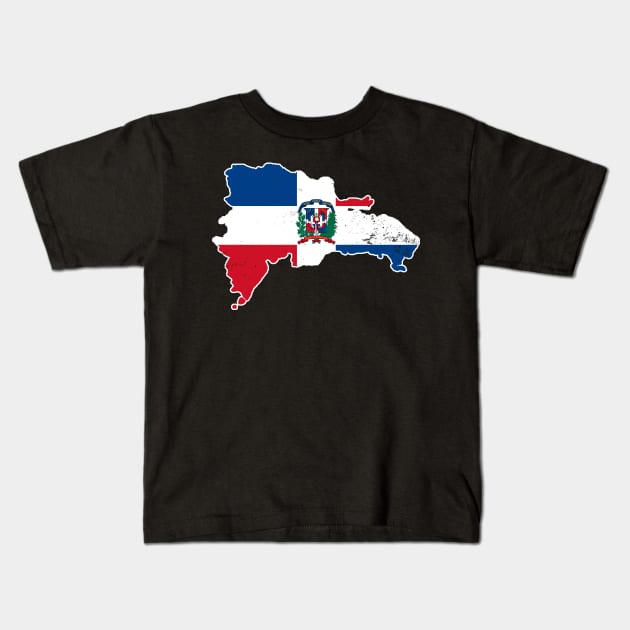 Dominican Republic Shirt | Shape Country Flag Gift Kids T-Shirt by Gawkclothing